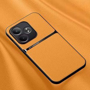 Шкіряний чохол Elegance з магнітом для Realme GT6 Orange
