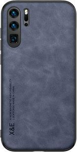 Шкіряний чохол Sheepskin з магнітом для Huawei P30 Pro Blue
