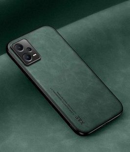 Кожаный чехол Sheepskin с магнитом для Xiaomi Redmi Note 12 Pro 5G Green
