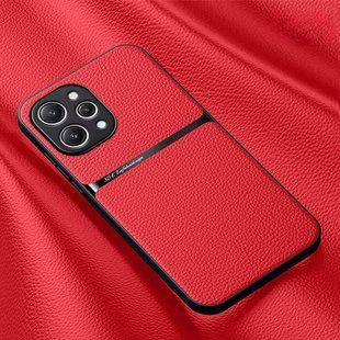 Кожаный чехол Elegance с магнитом для Xiaomi Redmi 12 Red