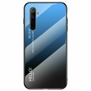 Чехол Realme 6 Gradient Hello Blue Black