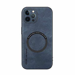 Шкіряний чохол OLGE з MagSafe для Apple iPhone 12 Pro Blue