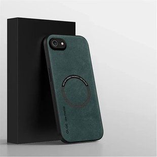 Шкіряний чохол OLGE з MagSafe для Apple iPhone 16e Green