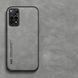 Шкіряний чохол Sheepskin з магнітом для Xiaomi Redmi Note 11 Pro Global Light gray