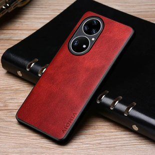 Кожаный чехол AIORIA Vintage для Huawei P50 Pro red