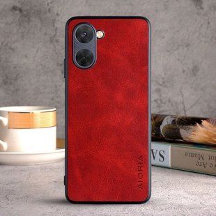 Кожаный чехол AIORIA Vintage для Realme 10 Pro 5G red