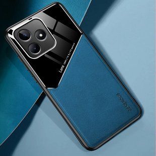Бізнес чохол бампер GENEROUS для Realme C63 зі скла і штучної шкіри