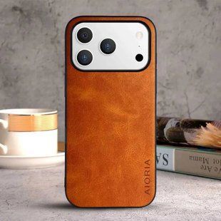 Шкіряний чохол AIORIA Vintage для Apple iPhone 17 Pro Max orange