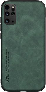 Кожаный чехол Sheepskin с магнитом для Samsung Galaxy S20 Plus Green