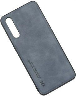 Кожаный чехол Sheepskin с магнитом для Vivo X27 Blue