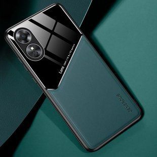 Бизнес чехол бампер GENEROUS для Oppo A58 5G из стекла и искусственной кожи