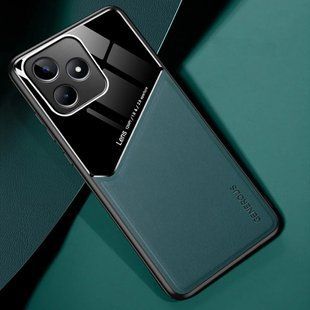 Бізнес чохол бампер GENEROUS для Realme C63 зі скла і штучної шкіри