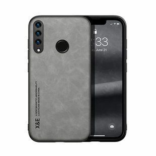 Шкіряний чохол Sheepskin з магнітом для Huawei P30 Lite Light gray