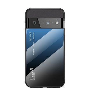 Чехол Google Pixel 6 Gradient Hello Blue Black