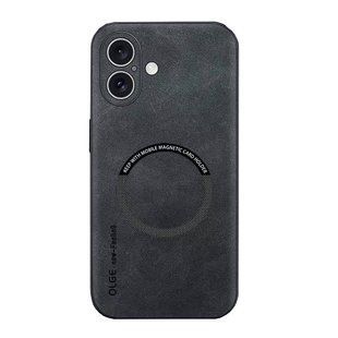 Шкіряний чохол OLGE з MagSafe для Apple iPhone 17 Dark gray