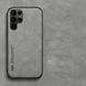 Шкіряний чохол Sheepskin з магнітом для Samsung Galaxy S21 Ultra Light gray
