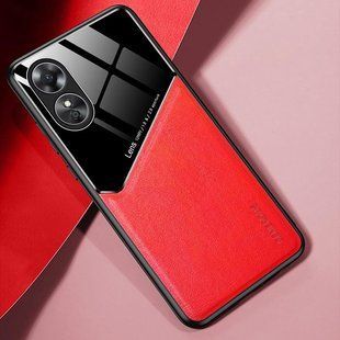 Бизнес чехол бампер GENEROUS для Oppo A58 5G из стекла и искусственной кожи