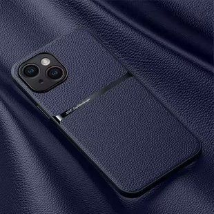 Шкіряний чохол Elegance з магнітом для Apple iPhone 15 Dark blue