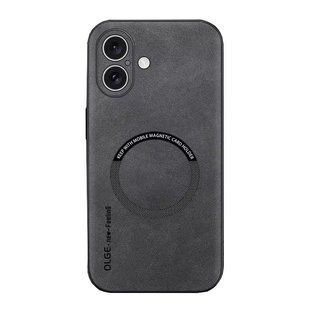 Шкіряний чохол OLGE з MagSafe для Apple iPhone 17 Light gray