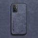 Кожаный чехол Sheepskin с магнитом для Xiaomi Redmi Note 10 Pro Blue