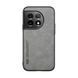 Шкіряний чохол Sheepskin з магнітом для OnePlus Ace 2 Pro Light gray