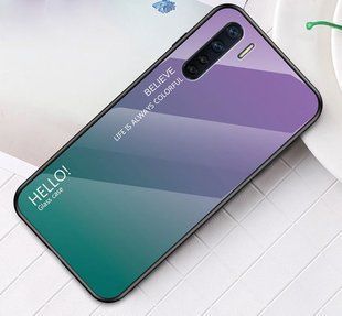 Чехол Oppo Reno3 4G Gradient Hello Purple Green