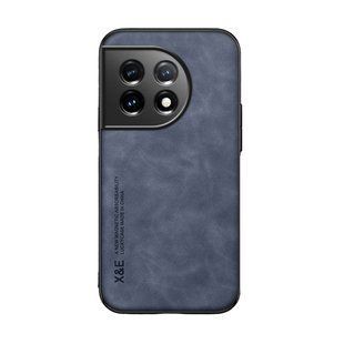 Кожаный чехол Sheepskin с магнитом для OnePlus Ace 2 Pro Blue