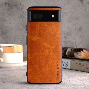Кожаный чехол AIORIA Vintage для Google Pixel 6a orange