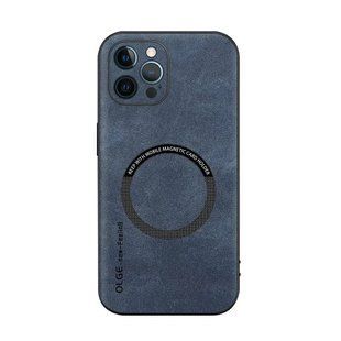 Шкіряний чохол OLGE з MagSafe для Apple iPhone 15 Pro Blue