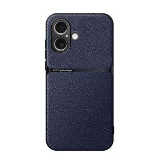 Шкіряний чохол Elegance з магнітом для Apple iPhone 17 Dark blue