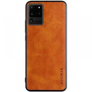 Кожаный чехол AIORIA Vintage для Samsung Galaxy S20 Ultra orange