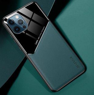 Бізнес чохол бампер GENEROUS для Apple Iphone 11 Pro Max зі скла і штучної шкіри