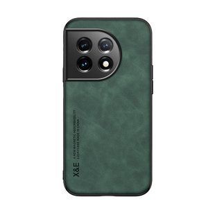 Кожаный чехол Sheepskin с магнитом для OnePlus Ace 2 Pro Green