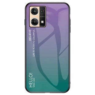 Чохол Oppo Reno7 4G Gradient Hello Purple Green