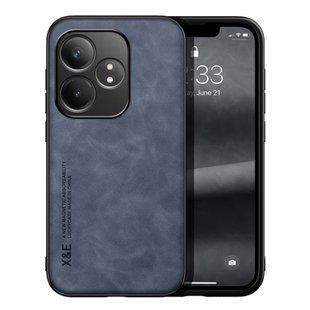 Шкіряний чохол Sheepskin з магнітом для Realme GT 6T Blue