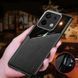 Бизнес чехол бампер GENEROUS для Xiaomi Poco M6 Pro из стекла и искусственной кожи