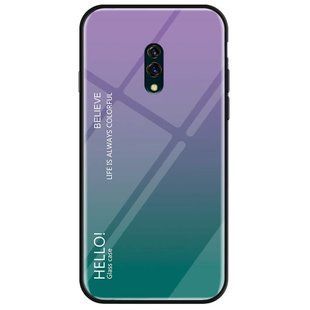 Чехол Realme X Gradient Hello Purple Green