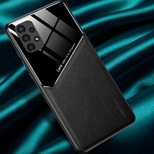 Бизнес чехол бампер GENEROUS для Samsung Galaxy A23 4G из стекла и искусственной кожи