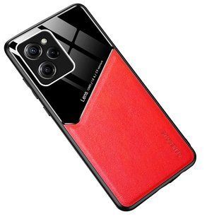 Бизнес чехол бампер GENEROUS для Xiaomi Poco X5 Pro 5G из стекла и искусственной кожи