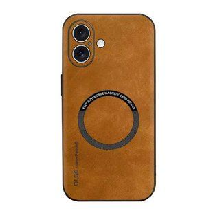 Шкіряний чохол OLGE з MagSafe для Apple iPhone 17 Golden brown