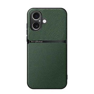 Шкіряний чохол Elegance з магнітом для Apple iPhone 17 Green