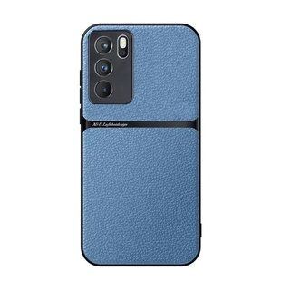 Шкіряний чохол Elegance з магнітом для Oppo Reno6 5G Light blue