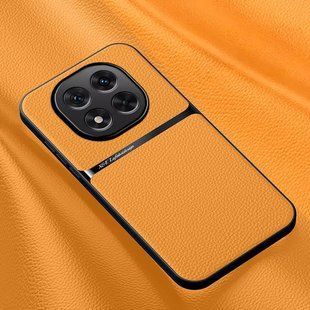 Шкіряний чохол Elegance з магнітом для Xiaomi Redmi Note 14 Pro Plus 5G Orange