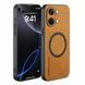 Кожаный чехол OLGE с MagSafe для OnePlus Ace 2v Golden brown