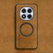 Шкіряний чохол OLGE з MagSafe для Xiaomi Redmi Note 14 Pro Plus 5G Golden brown