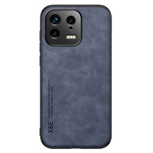 Кожаный чехол Sheepskin с магнитом для Xiaomi 13 Blue