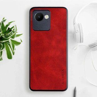 Кожаный чехол AIORIA Vintage для Realme C30 / Narzo 50i Prime red