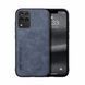 Шкіряний чохол Sheepskin з магнітом для Samsung Galaxy A12 Blue