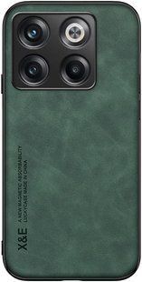 Кожаный чехол Sheepskin с магнитом для OnePlus 10T / OnePlus Ace Pro Green