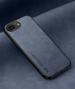 Шкіряний чохол Sheepskin з магнітом для Apple iPhone 16e Blue